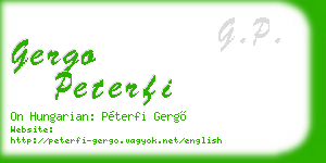gergo peterfi business card