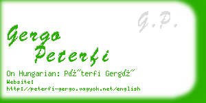 gergo peterfi business card